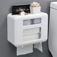 thumbnail image 1 of 50% 0ff Clearance! Wall-Mounted Layer Tissue Box For Home Decor - For Bathroom Kitchen And Office - Modern Sturdy Plastic Tissue Container, 1 of 9