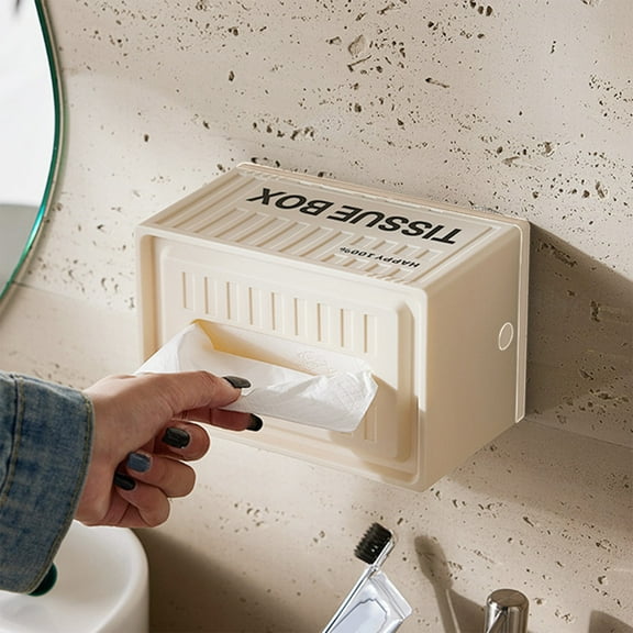 50% 0ff Clearance! Wall-mounted Tissue Box Automatic Lifting Paper Box Kitchen Bathroom Household Personalized Fashion Tissue Storage Box