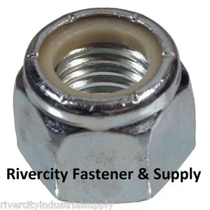 (50) 1/4-20 Steel Nylon Insert Lock Nut / Stop Nuts 1/4X20 Nyloc Zinc Plated