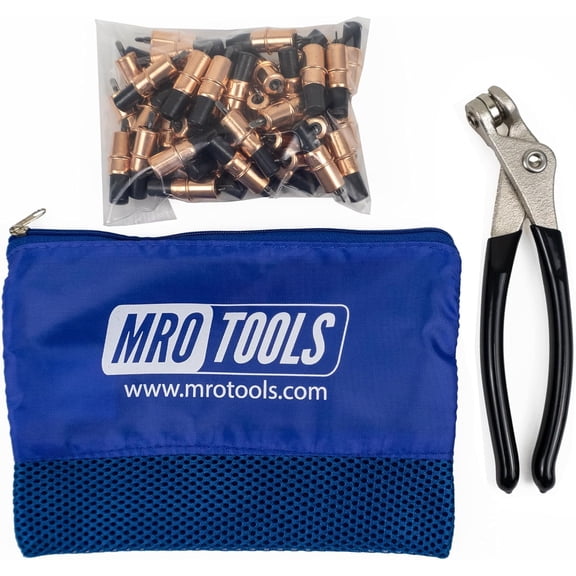 50 1/8 Extra Short Cleco Fasteners + Cleco Pliers w/Carry Bag (KK1S50-1/8)