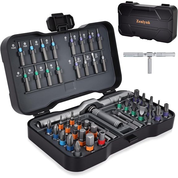 50 in 1 Magnetic Ratchet Screwdriver Set, Precision Multi Bit Screwdriver Kit with S2 Steel Bits, Portable Small Repair Tool Kit for Electronics, PC, Laptop, Watch, Glasses, Bike and Home DIY