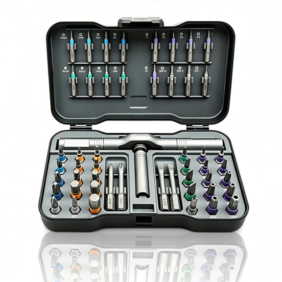 50 in 1 Magnetic Screwdriver, Screwdriver Set, Multi Bit Ratcheting Screwdriver Set with Storage Case Repair Tool Kit for Computer, Eyeglass, Bicycles, Watch, Ring Doorbell, Furniture and DIY
