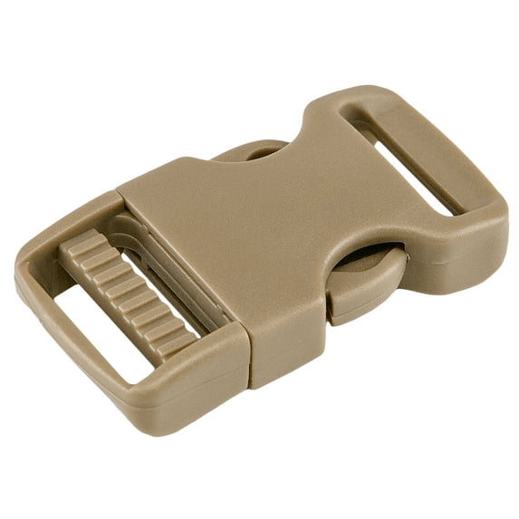 50 - 1 inch Coyote Tan Economy Flat Side Release Plastic Buckles