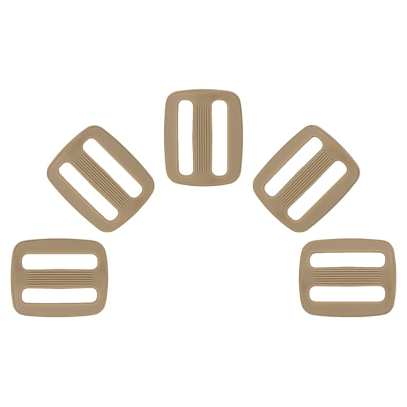 50 - 1 inch Coyote Tan Plastic Triglide Slides