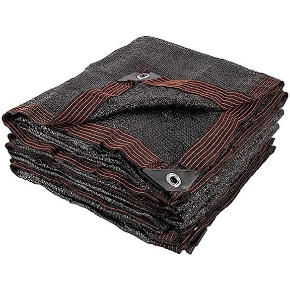 50% 10 X 12 FT Black Shade Cloth, Outdoor Woven Sun Shade with Grommets, Durable Breathable Netting Shading Antifreezing for Patio, Garden, DIY Home, Plants Cover, Greenhouse, Dog Kennel