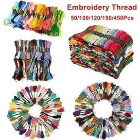 50/100/120/150/450Pcs Cotton DMC Cross Floss Stitch Thread Embroidery Sewing Skeins Multi Colors