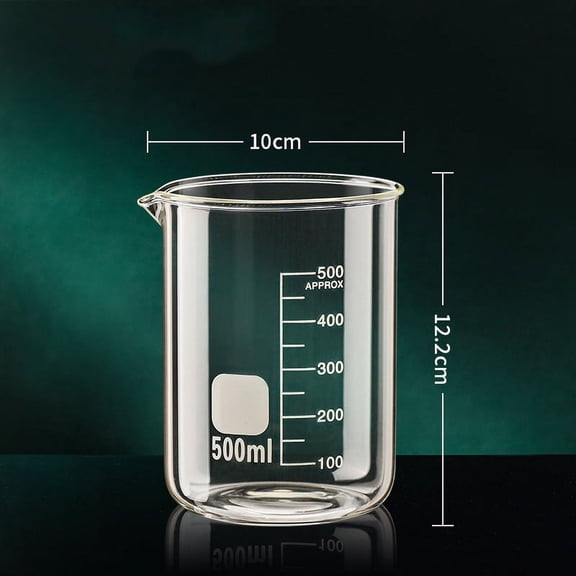 50/100/150/250/500/1000ml High Borosilicate Glass Measuring Cup Clear Scale Cup Laboratory Beaker Kitchen Baking Measuring Cup