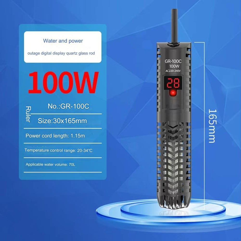 50/100/200/300W Digital Submersible Aquarium Water Heater Fish Tank Thermostat