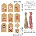 thumbnail image 1 of 50/100 PC Christmas Santa Tags, Kraft Paper Name Labels with Ropes, DIY Gift Wrap Decor for Xmas, Festive Holiday Party Label, Christmas Eve Decoration, 1 of 2