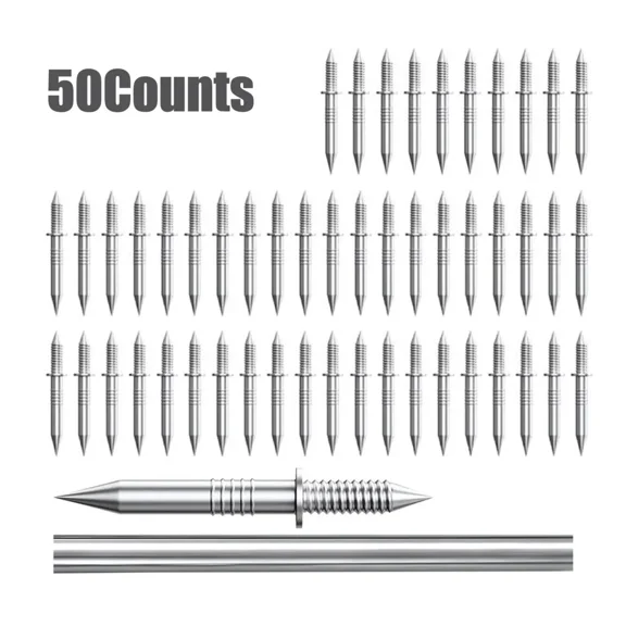 50/100 Pcs Double-Headed Baseboard Screws, Seamless Skirting Line Nails with Installation Sleeve for Wood Trim