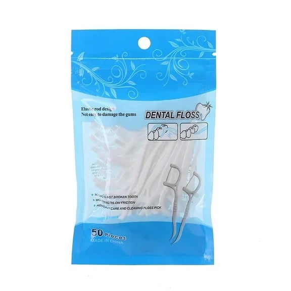 50/100 Pcs/box Floss Toothpick Set Interdental Brush Dental Floss Pick Portable Toothpick Floss Teeth Cleaner With Storage Tube
