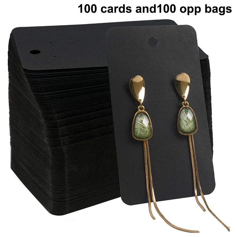 Earring Label 50/100 Pieces Paper Earring Display Cards - DIY Nail And Hoop Earring ...