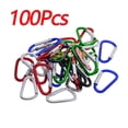 thumbnail image 1 of 50/100 pcs Silver / Black Aluminum Carabiner Spring Belt Clip Key Chain, 1 of 5