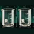 thumbnail image 1 of 50/1000ML 2PCS Glass Measuring Cup Durable Clear Scale Jugs Heat-resisting Laboratory Beaker Kitchen Baking Liquid Container, 1 of 10