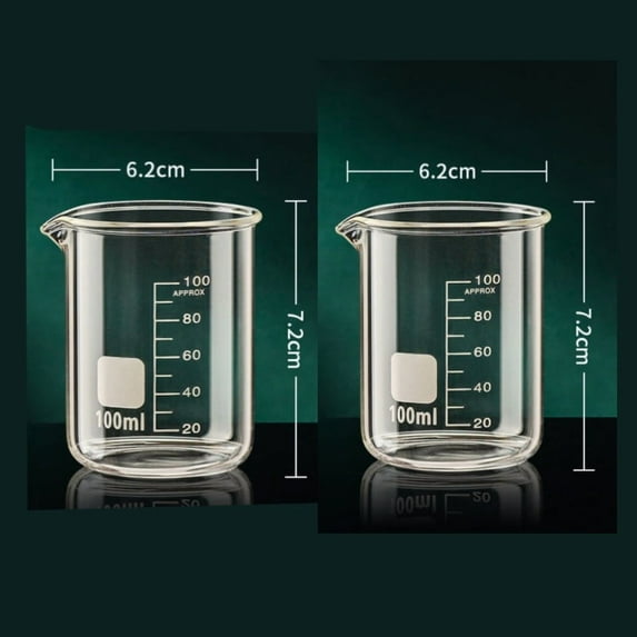 50/1000ML 2PCS Glass Measuring Cup Durable Clear Scale Jugs Heat-resisting Laboratory Beaker Kitchen Baking Liquid Container