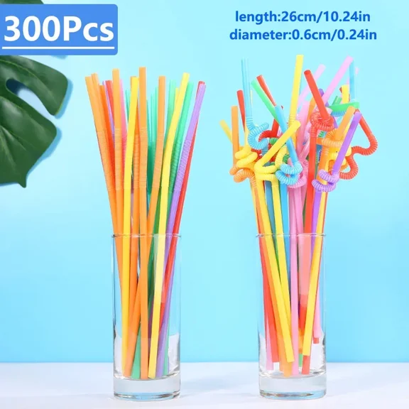 50-1000Pcs Foldable Multicolor Drinking Straws Pajitas Plastique Beverage Straw For Party Bar Wedding Kitchen Home Accessories