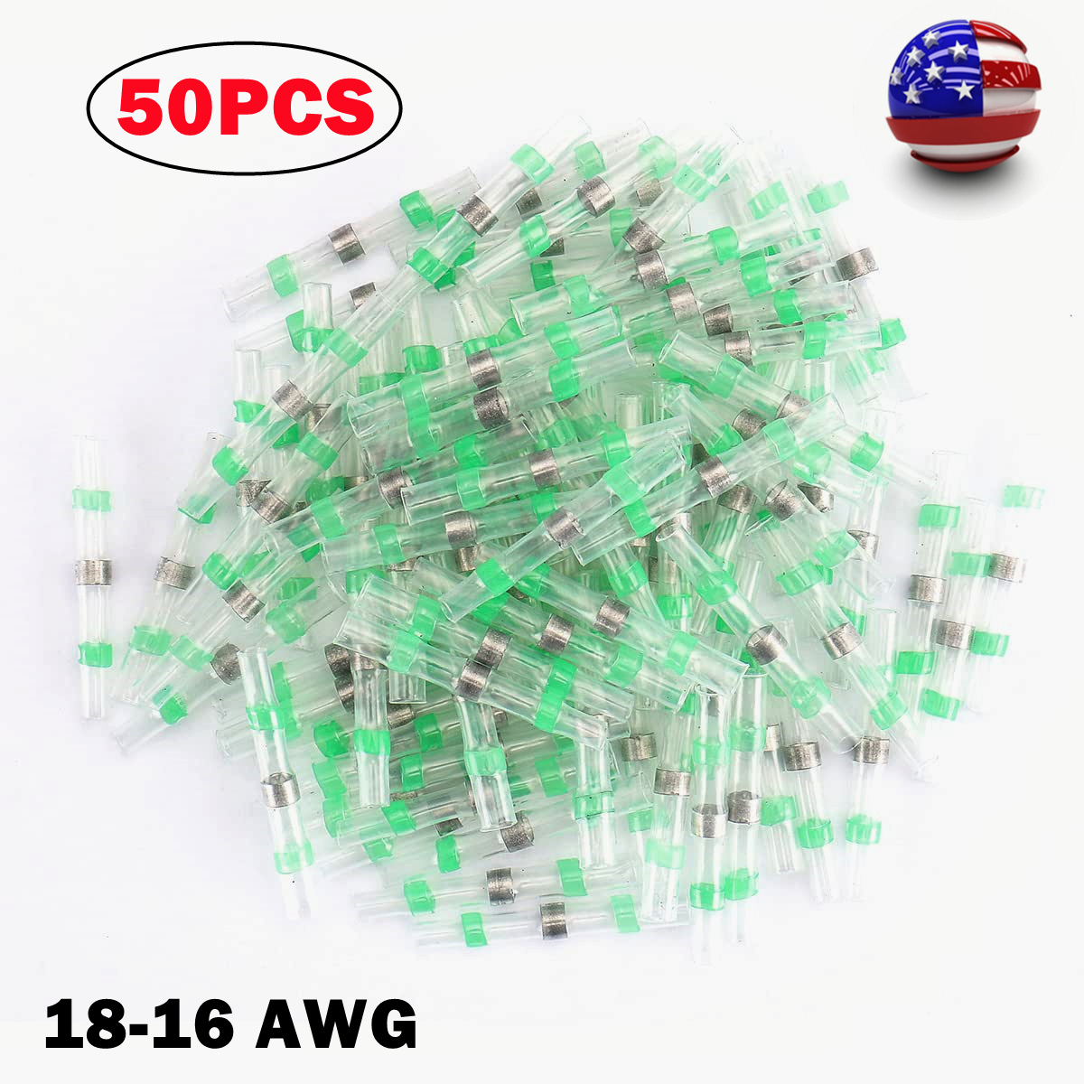 50-1000Pcs Waterproof Solderstick Solder Seal Sleeve Heat Shrink Butt ...