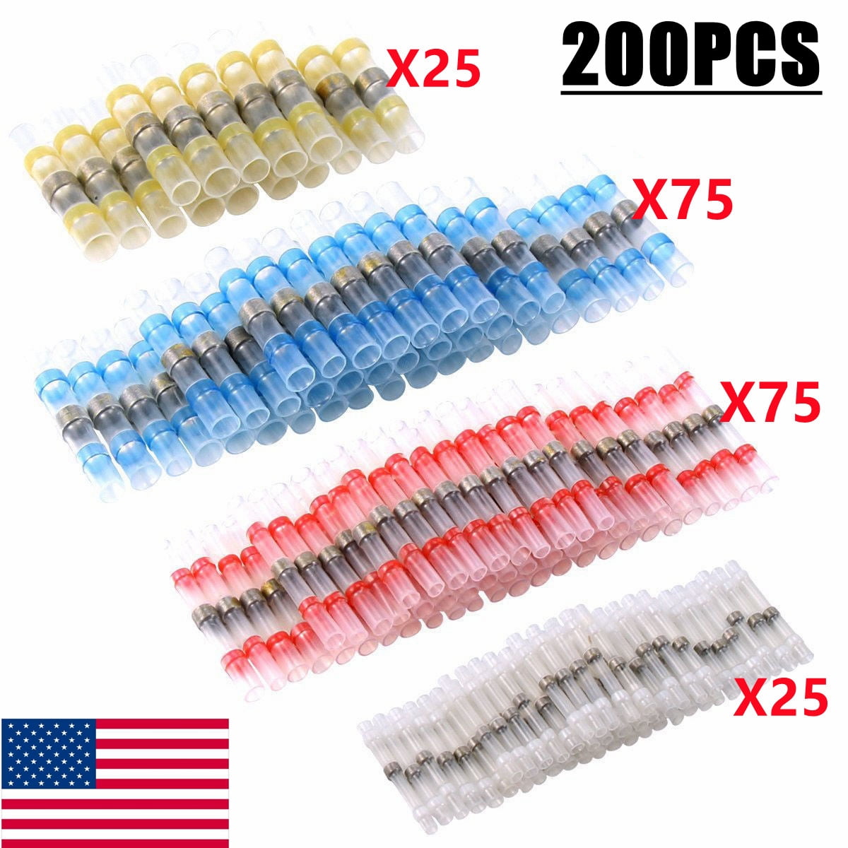 501000Pcs Waterproof Solderstick Solder Seal Sleeve Heat Shrink Butt