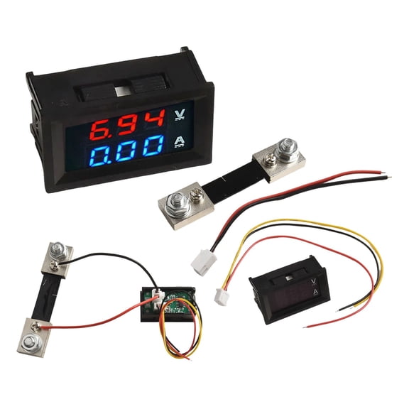 50/100A Voltmeter Ammeter LED Dual Digital Volt Amp Meter Test Tester Gauge Current Tester With Shunt