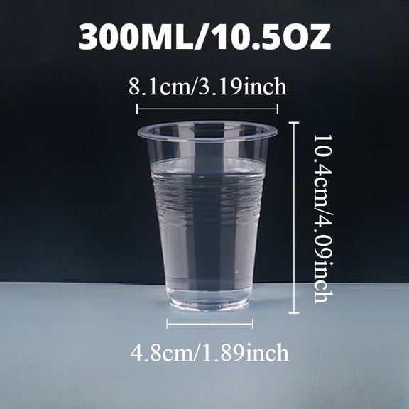 50/100PCS Disposable Clear Plastic Cups Outdoor Plastic Coffee Cups Picnic Birthday Kitchen Party Tableware Christmas New Year