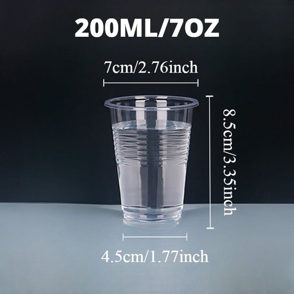 50/100PCS Disposable Clear Plastic Cups Outdoor Plastic Coffee Cups Picnic Birthday Kitchen Party Tableware Christmas New Year