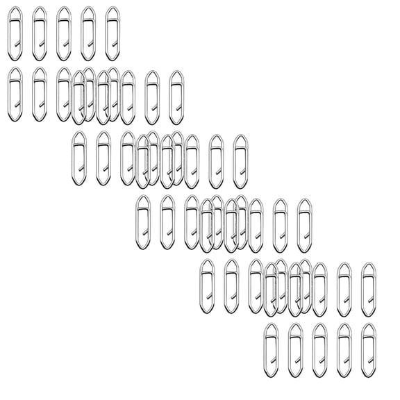 50/100Pcs 0.7x0.2 Inch Speed Clips for Fishing Bait Fishing Speed Clips - Fishing Snaps Saltwater Freshwater Stainless Steel - Fishing Quick Clips for Bait Quick Change & Crankbait Connector