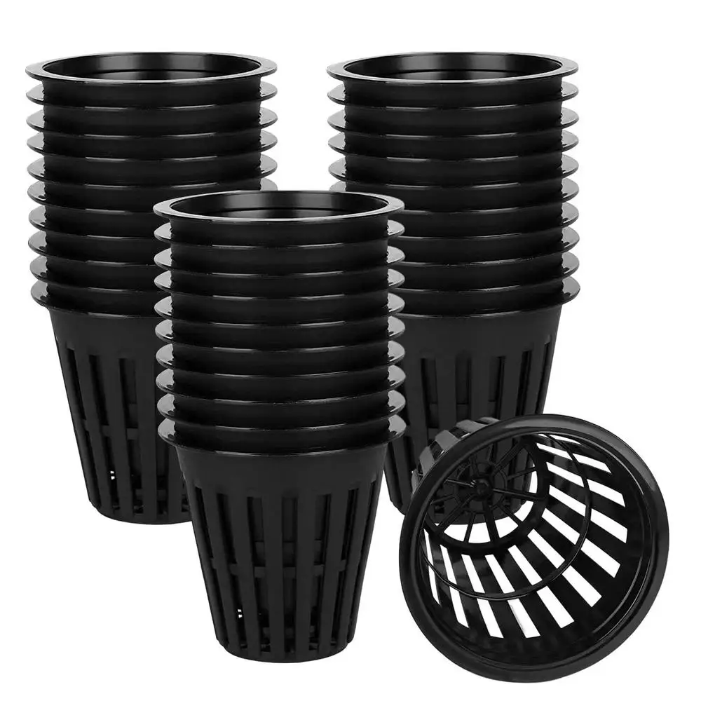 50/100Pcs 2 Inch Garden Slotted Mesh Net Cups Round Net Cups Pots for ...