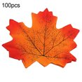 thumbnail image 1 of 50/100Pcs Fadeless Fake Autumn Maple Leaf Home Bedroom Wall Wedding Party Decor, 1 of 7
