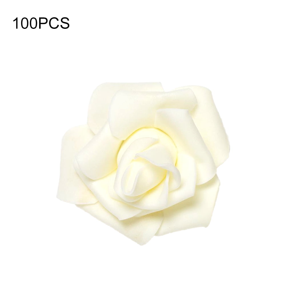 50/100Pcs Foam Fake Roses Artificial Flower Wedding Bride Bouquet Party ...