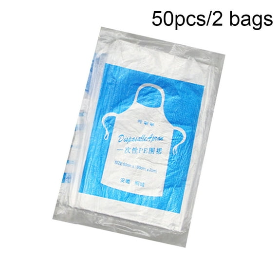 50/100Pcs Kids Adults Plastic Disposable Anti Oil Stain Cooking Painting Apron