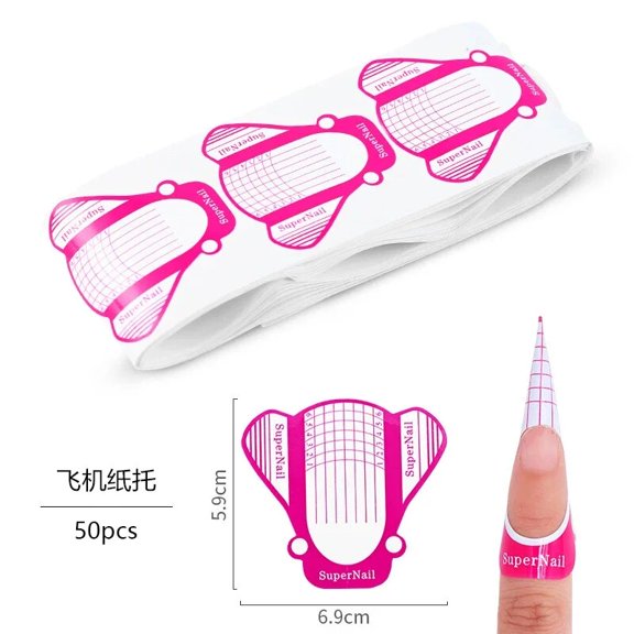 50/100Pcs Nail Forms For Extension UV Gel Building Paper Molds French Nails Tips Extension Stencil Self Adhesive Manicure Tools