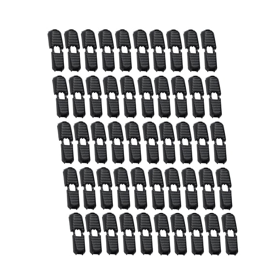 50/100Pcs Paracord Zippers Pull Cord Lock Elastic Shoelaces End Clasps Rope Clip Zipcord Stoppers for Paracord Cord Rope