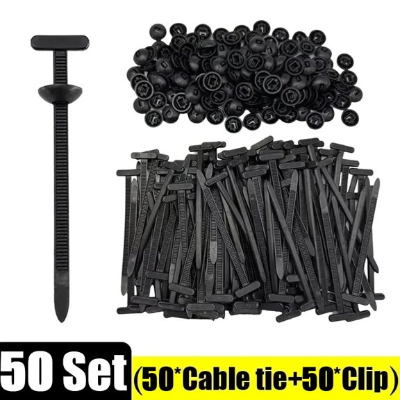 50-100Pcs Releasable Nylon Cable Zip Ties, Self-Locking Heavy Duty UV Resistant Cable Tie Buckles for Indoor & Outdoor General Use