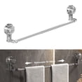 thumbnail image 1 of 50-100cm Suction Cup Adjustable Towel Rack, Economical Self Stick Bathroom Towel Holders, Towel Rod Size from 19 Inch to 39 Inch Single Rack Hanger for Kitchen(White), 1 of 10
