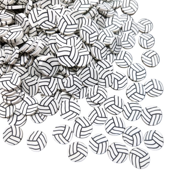 50/100g Polymer Volleyball Slices Tiny Clays Beads for DIYer Projects Jewelry Nails Art and Sports Theme Decor