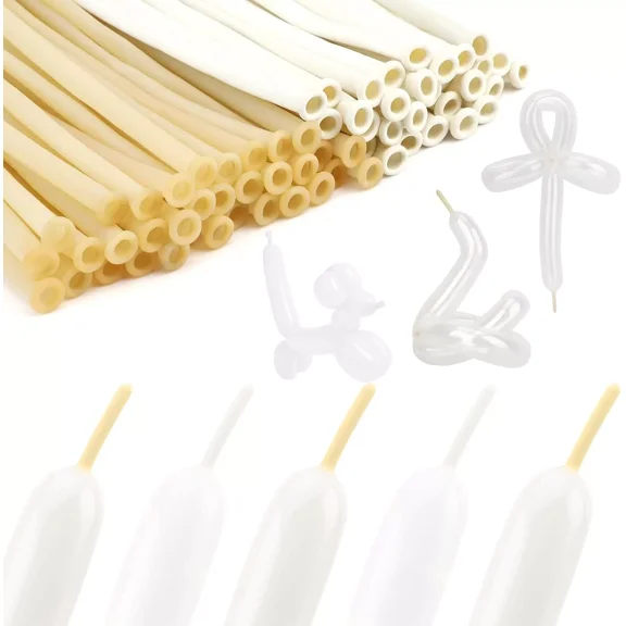 50/100pcs 260 Balloons Long Modelling Balloons for Kids Birthday Decoration, 100% Biodegradable Latex Balloons, Safe and Non-Toxic, Perfect for Party Decorations, Arts and Crafts