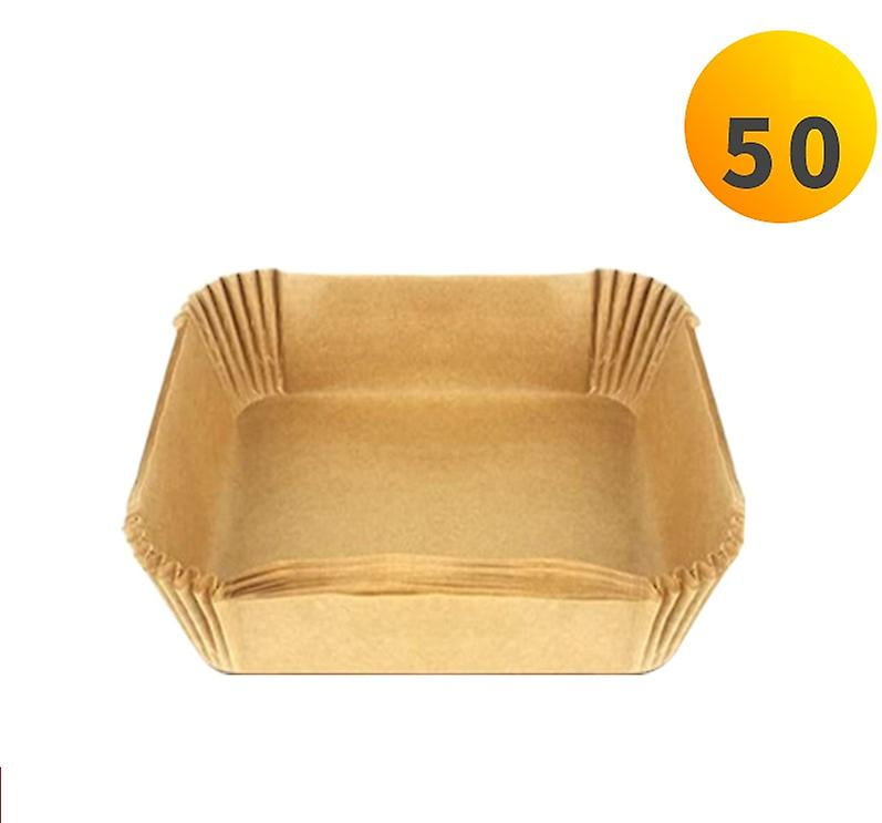 50/100pcs Air Fryer Disposable Paper Liner Non-stick Square Steamer Bake Liner