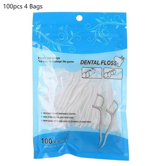 50/100pcs Dental Floss Flosser Picks Toothpicks Teeth Stick Tooth Cleaning Interdental Brush Oral Hygiene Care Tool
