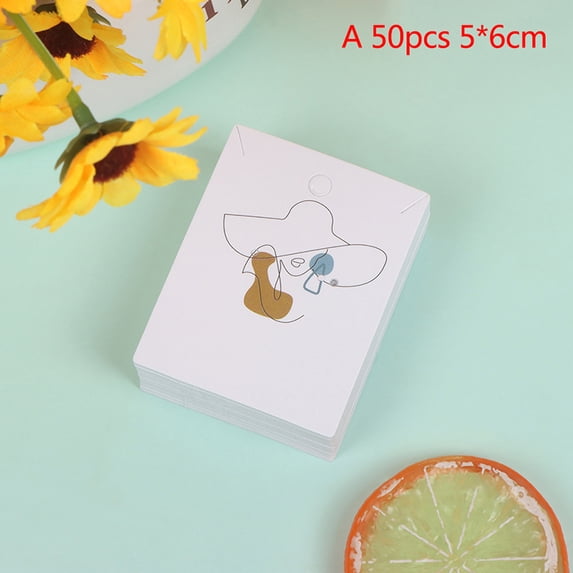 50/100pcs Earring Display Card Necklace Holder Set For Packing Jewelry Organizer Ear Studs Earrings And Jewelry Display Supplies 50pcs