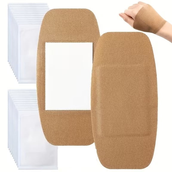 50/100pcs Extra Large Waterproof Breathable Flexible Gauze Bandage for Outdoor Sports - First Aid Hemostasis Patch