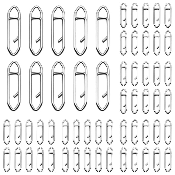 50/100pcs Fishing Stealth Power Speed Clips High Strength Stainless Steel Speed Clips for Fishing Lures Quick Change Freshwater Saltwater Lures Quick Snap Connector