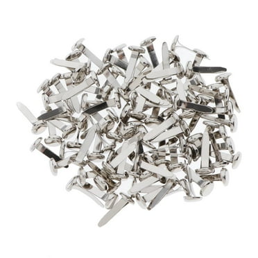 50 / 100pcs Metal Brads Bag Clips Paper Closures for Scrapbooking Crafts - 100pcs round head