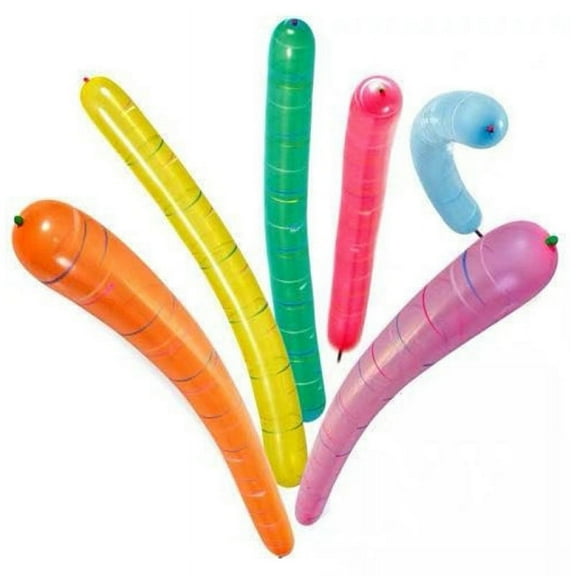 50/100pcs Mixed Color Long Latex Rocket Balloon Flying Squeaking Party Decor