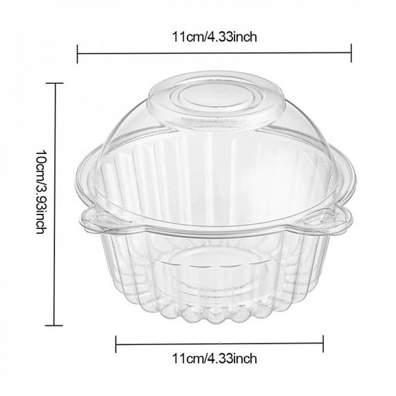 50/100pcs Transparent Cake Box Wedding Muffins Cupcake Packaging Box Fruit Dessert Slice Container Birthday Party Baking Decor