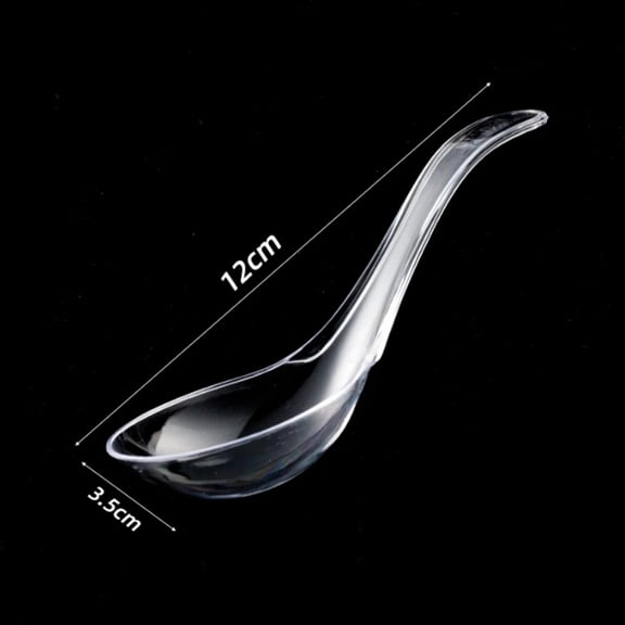 50/100pcs Transparent Disposable Spoon For Bento Takeout Packaging Thick Plastic Spoon For Household/Commercial