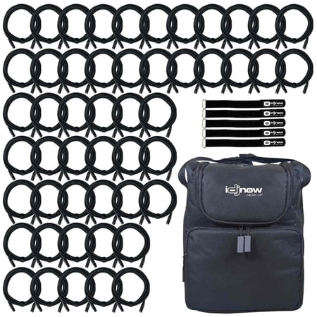 (50) 10FT Sure-Fit DMX Connecting Cables with Carry Case Accessories Package