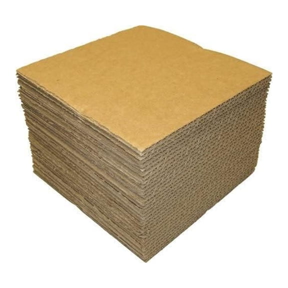 (50) - 12" Brown LP Record Pads - 12 7/16" x 12 7/16" - Extra Protection for Shipping Records #12NCPAD