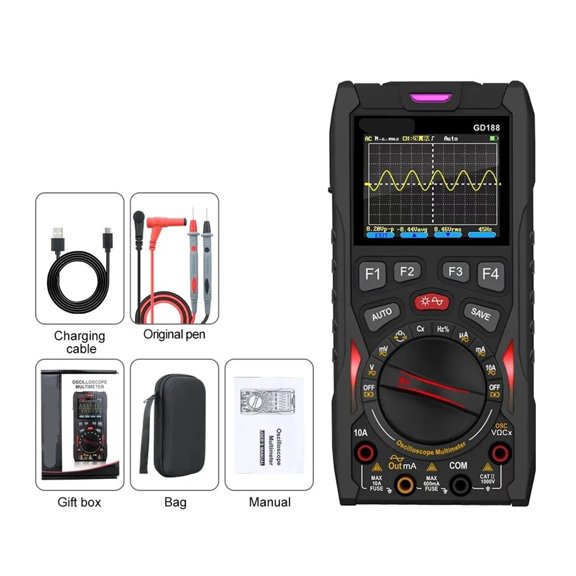 50 12MHz Oscilloscope Multimeter Signal Generator Touch Screen