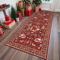 thumbnail image 1 of 50*160Cm Christmas Kitchen Decor,Christmas Runner Rug For Hallway,Christmas Kitchen Runner,Washable Non Slip Carpet,Christmas Print Reindeer Tree Non Shedding Rug For Floor Laundry Room Holiday Decor, 1 of 2