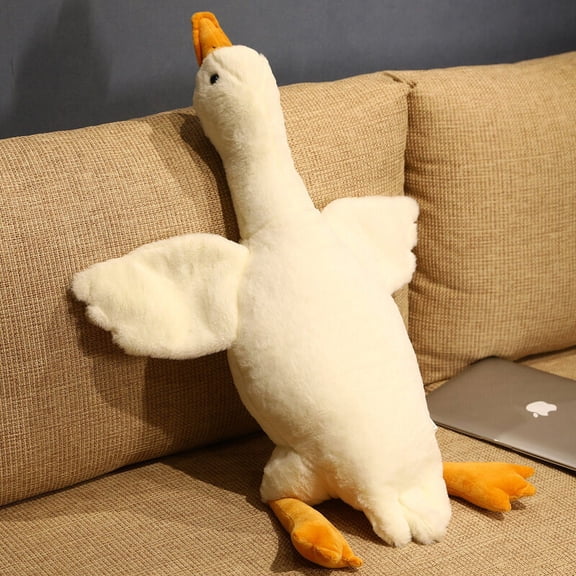 50-190cm Large Yellow Hug Stuffed Animal Duck Kawaii Giant Goose Plush Toy Sleeping Pillow Big Soft Doll Party Gift for Children